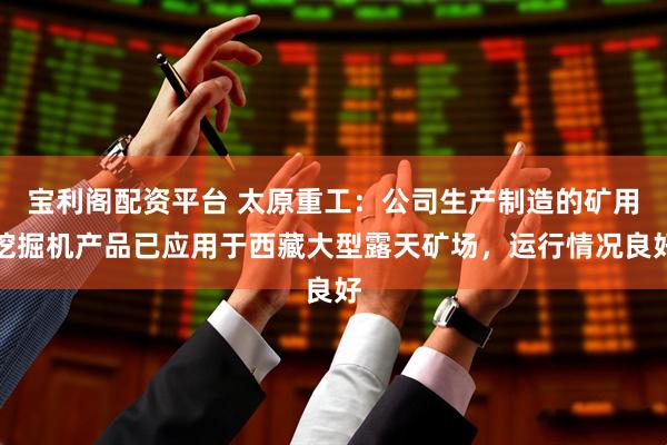 宝利阁配资平台 太原重工：公司生产制造的矿用挖掘机产品已应用于西藏大型露天矿场，运行情况良好